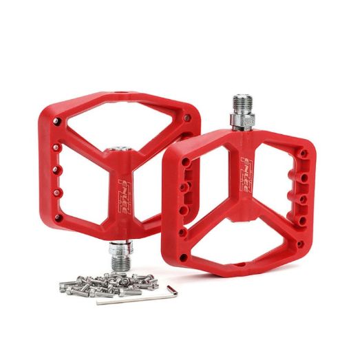 ENLEE F228 Bicycle Nylon Pedals - Red - 1