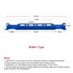 British 330mm Car Engine Oil Cooler Mounting Bracket Kit - Blue - 2