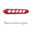 5-Hole Car Aluminum Alloy Battery Mounting Bracket (Red) - 2