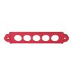 5-Hole Car Aluminum Alloy Battery Mounting Bracket (Red) - 3