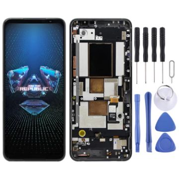 Asus ROG Phone 5 ZS673KS LCD Screen Assembly with Frame - Black - 1