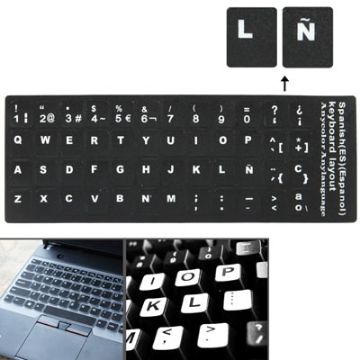 Spanish Learning Keyboard Sticker - Laptop/Desktop Computer - 1
