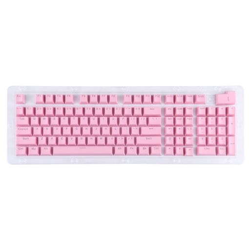 ABS Translucent Keycaps, OEM Mechanical Keyboard, Pink - 1