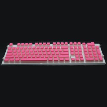 Picture of Pudding Double-layer Two-color 108-key Mechanical Translucent Keycap (Pink)