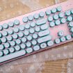 Steampunk Retro Mechanical Keyboard Keycap - Cyan - 3