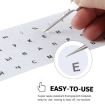 2pcs Round Transparent Keyboard Stickers Russian Key Protector - 3