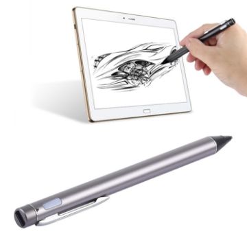 Picture of Rechargeable Capacitive Stylus Pen 2.3mm Metal Nib for iPhone iPad Samsung Tablet (Grey)