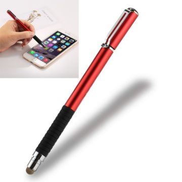 Picture of Universal 2 in 1 Thin Tip Stylus Pen for iPhone, iPad, Samsung - Capacitive Touch Screen Smartphones/Tablet PC (Red)