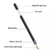 AT-30 2-in-1 Silicone Sucker + Conductive Cloth Head Handwriting Touch Screen Pen (Black) - 4