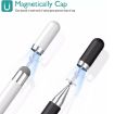 AT-30 2-in-1 Silicone Sucker + Conductive Cloth Head Handwriting Touch Screen Pen (Black) - 5