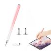 AT-28 Macarone Color Stylus Pen with 2 Pen Head (Pink) - 1