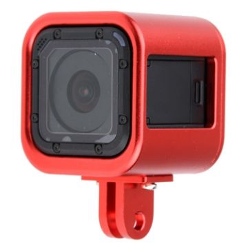 CNC Aluminum Protective Cage for GoPro HERO5/4/Session (Red) - 1
