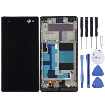 LCD Display + Touch Panel with Frame for Sony Xperia C3/D2533 - Black - 1