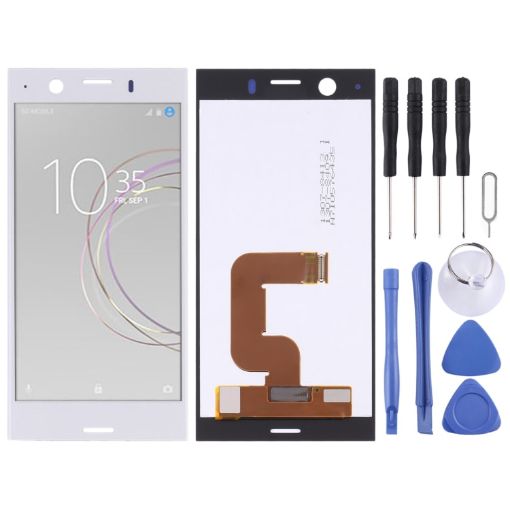 Sony Xperia XZ1 Compact LCD Screen and Digitizer Full Assembly - Silver - 1