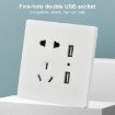 Universal Standard Wall Socket with 2 x USB Ports - Fast Charging - 5