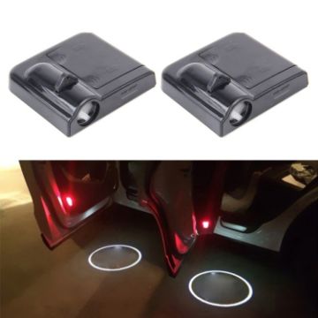 Picture of 2 PCS LED Ghost Shadow Light, Car Door LED Laser Welcome Decorative Light, Display Logo for OPEL Car Brand (Black)