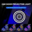LED Infrared Induction Car Door Welcome Light - Modern Circle White - 7