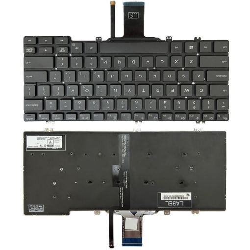 Dell Latitude 7300 5300 5200 US Backlight Laptop Keyboard - Black - 1