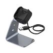 Grey Aluminum Charger Holder for Fitbit Versa 2 - 1