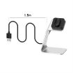 Aluminum Charger Holder for Fitbit Inspire - Fast Charging (Silver) - 4