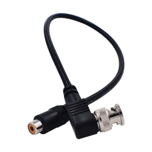 BNC Male to RCA Female Coaxial Cable, 0.35m Length - 1