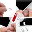 Red Sim Card Tray Eject Tool Keychain with Silicone Case - 5