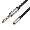 6.35mm Male to 3.5mm Female Audio Adapter Cable - 1.5m Length - 1