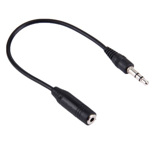 3.5mm Male to 2.5mm Female Converter Cable, 25cm Length - 1