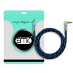 EMK 90-Degree Car 3.5mm Audio Cable Extension Cable - 5M Blue - 5