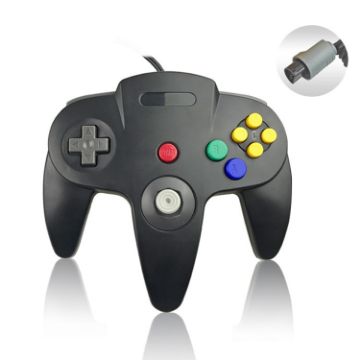 Nintendo N64 Wired Game Controller Gamepad - Black - 1