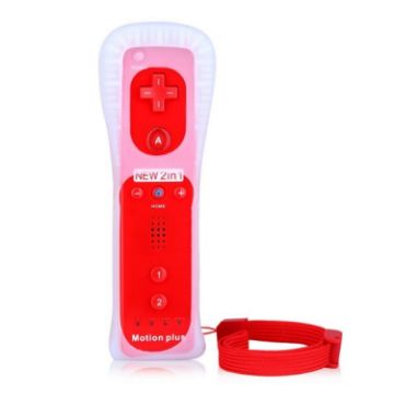 Red 2 In 1 Right Handle with Accelerator for Nintendo Wii/WiiU - 1