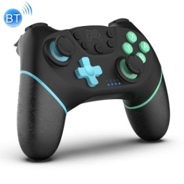 Wireless Bluetooth Gamepad for Switch Pro - Blue/Green - 1