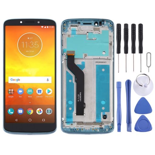 Motorola Moto E5 Plus TFT LCD Screen Digitizer Assembly with Frame - Blue - 1
