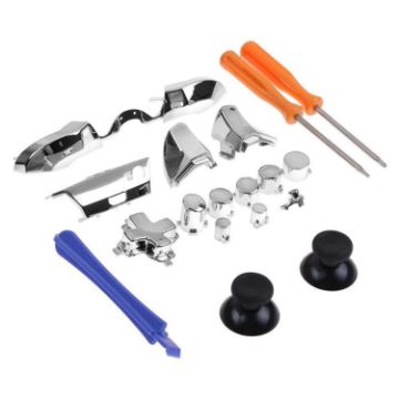 Picture of Full Set Game Controller Handle Small Fittings with Screwdriver for Xbox One ELITE (Silver)