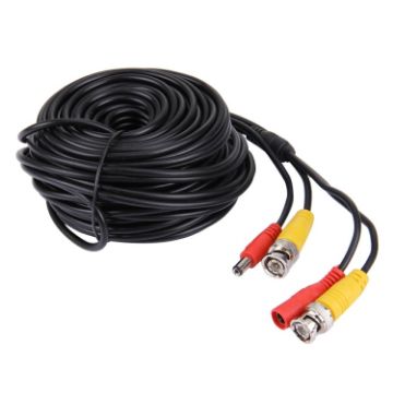 20m CCTV Video Power RG59 Coaxial Cable - Black - 1
