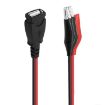 USB-A Female To 2 x Crocodile Clip Power Extension Cable, 0.5m - 2