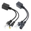 2 in 1 RJ45 POE Injector and Splitter Cable Set - Black - 2