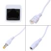 2 in 1 RJ45 POE Injector and Splitter Cable Set - Black - 3