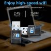 300Mbps Wireless 802.11N USB Network Nano Card Adapter - Black - 6