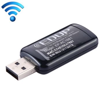 Picture of EDUP EP-AC1681 2 in 1 AC1200Mbps 2.4GHz & 5.8GHz Dual Band USB WiFi Adapter External Network Card with Bluetooth 4.1 Function