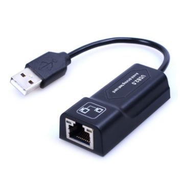 USB to RJ45 10/100 Mbps Ethernet Adapter - Black - 1