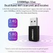 USB Wireless Gigabit Network Card WIFI Transmitter Receiver - 6