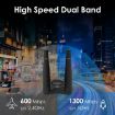WAVLINK WN693A5 WiFi Network Card AC1900 Wireless Dual Band Adapter - 6