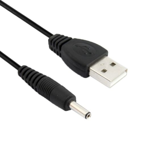 USB Male to DC 3.5 x 1.35mm Power Cable, 1.2m - Black - 1