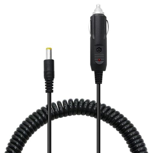 2A Car Charger Coiled Cable Power Supply Adapter Plug 4.0 x 1.7mm - 1