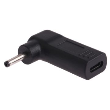 Picture of USB-C/Type-C Female to 3.0 x 1.1mm Male Plug Elbow Adapter Connector