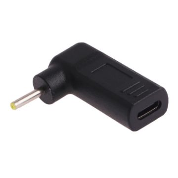 Picture of 2.5 x 0.7mm Male to USB-C/Type-C Female Plug Elbow Adapter Connector
