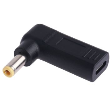 USB-C Female to 5.5 x 2.5mm Male Plug Adapter - Connector - 1