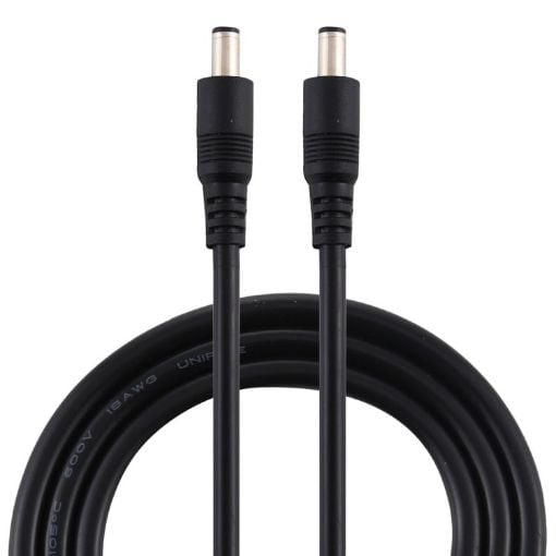 8A DC Power Plug 5.5 x 2.1mm Male to Male Adapter Cable - 50cm Black - 1
