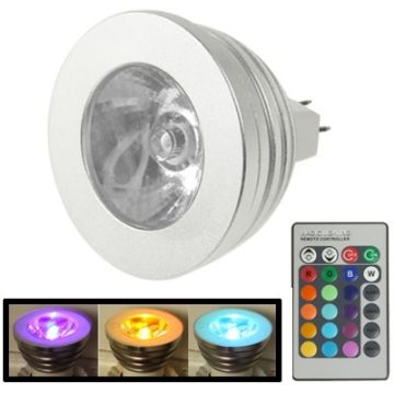 MR16 5W RGB LED Light Bulb - 400-450LM - Remote Controller - DC 12V - 1